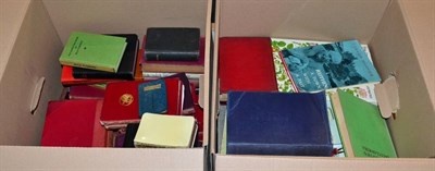 Lot 1050 - Two boxes of books on various topics such as gardening - including the seven-volume Waverley...