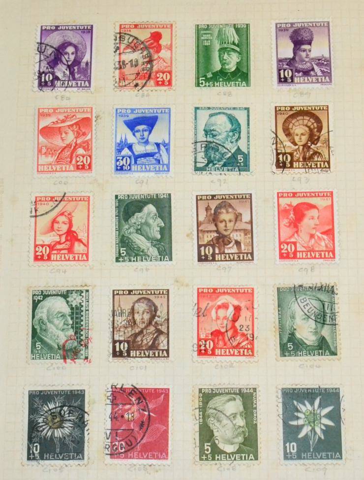 Lot 23 - Commonwealth and World; in a large box with Russia, Switzerland, Canada, miscellaneous leaves...