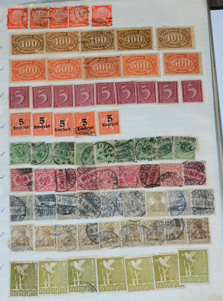 Lot 29 - Germany (Large Box) of 8 stockbooks with East and West, some Reich plus a folder with...