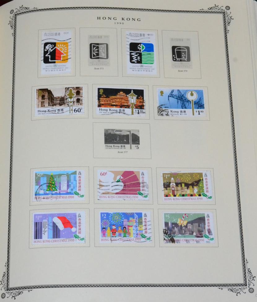 Lot 45 - 4 Boxes of GB, Commonwealth and World Noted album of Hong Kong, GB FDCs post 2005, World...