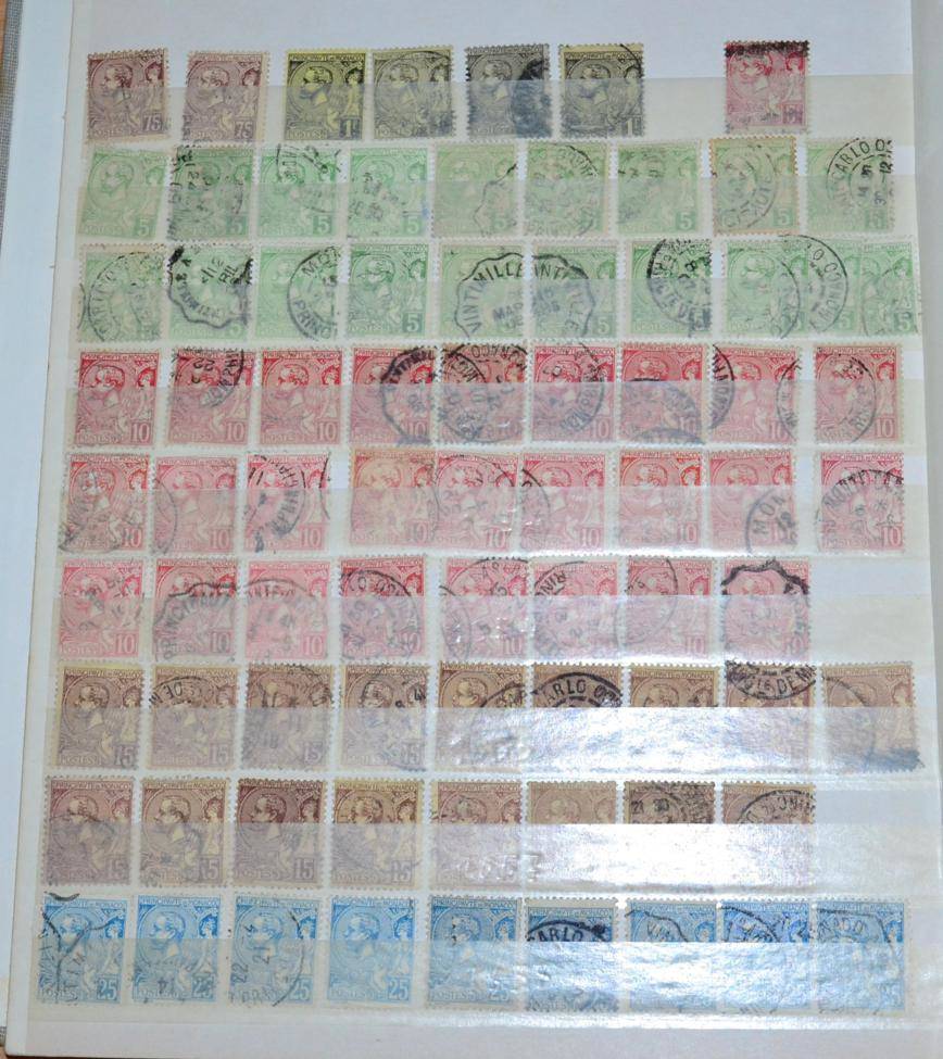 Lot 134 - Monaco. Large mint and used collection in two stockbooks, From Prince Charles 3rd early values...