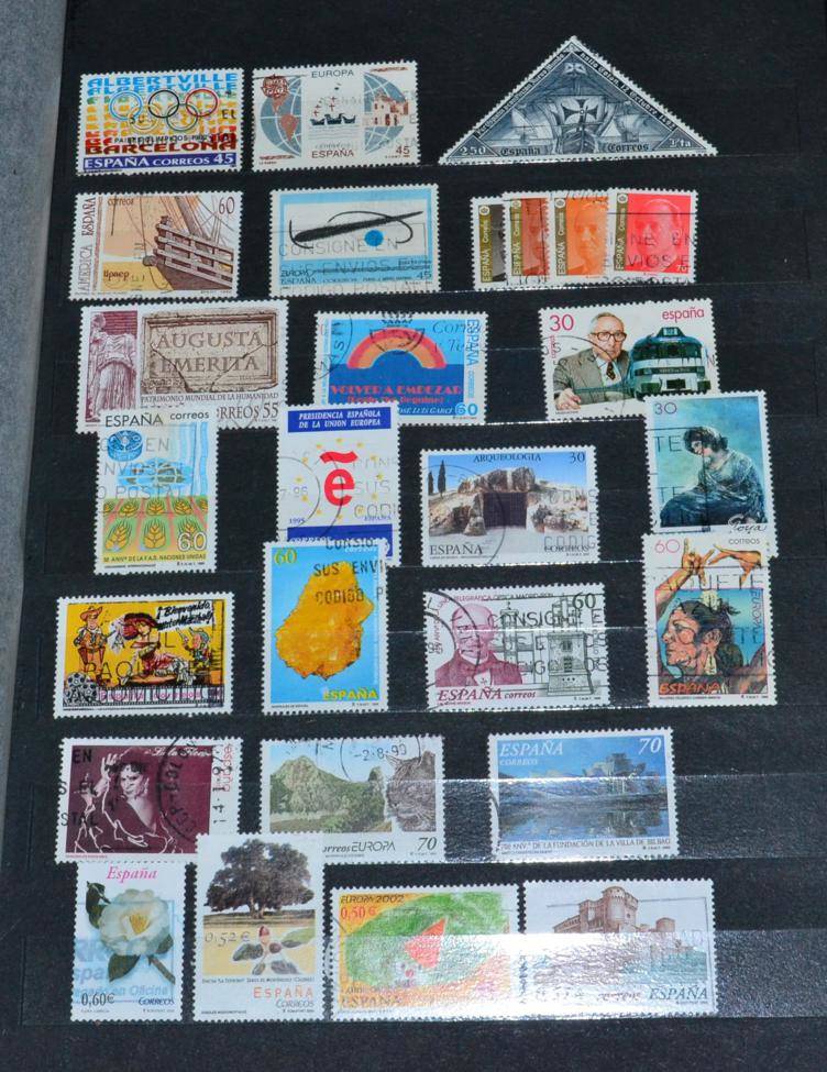 Lot 138 - Spain and Colonies, Cuba. Box housing collection on album leaves, stockbooks and stock leaves...