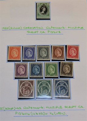 Lot 88 - St. Christopher, Nevis and Anguilla. A 1952 to 1980 mint collection. includes M/Ss. St. Lucia....