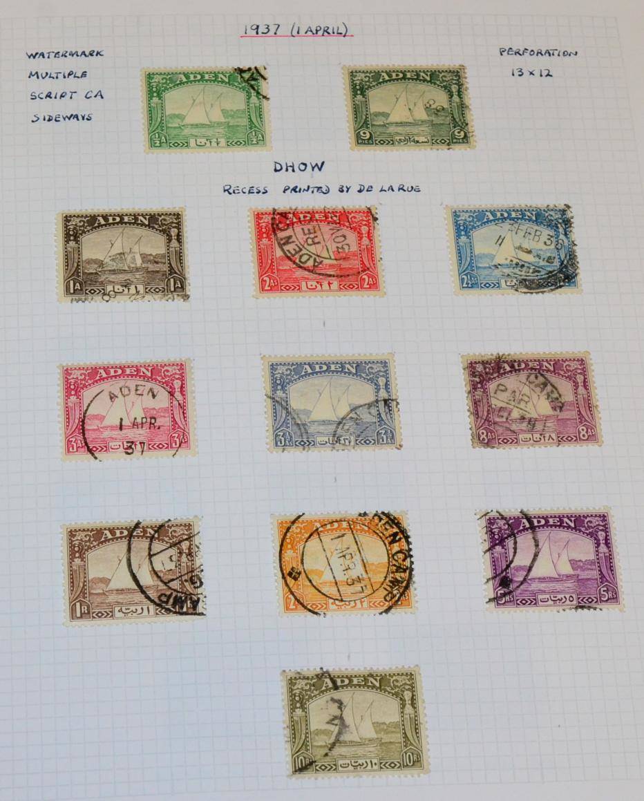 Lot 124 - A King George VI mint and mainly used collection in six albums. Noted Aden 1937, 1939 and 1951...