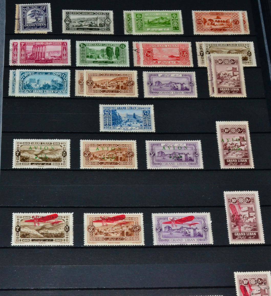 Lot 126 - Lebanon and Syria. A black Wessex stockbook housing a Lebanon 1924 to 1940 mainly fresh mint...