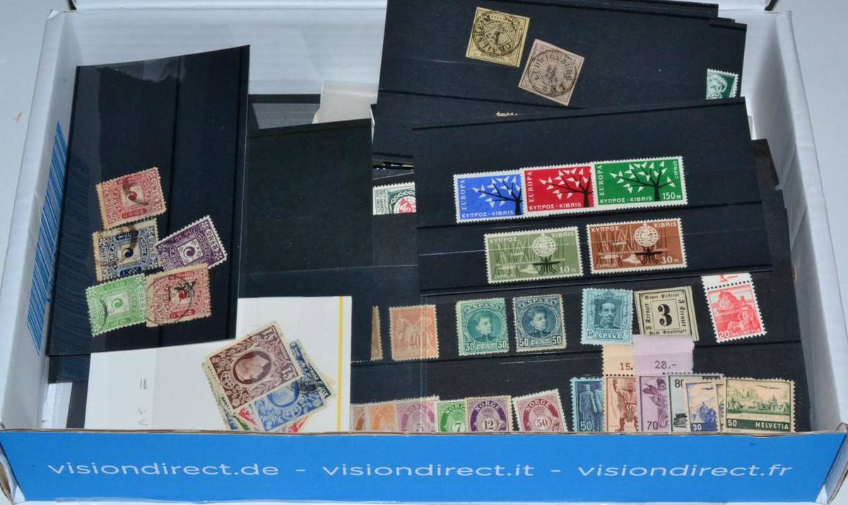 Lot 128 - Worldwide mint and used on loose stockcards, in glassine bags. Plus misc