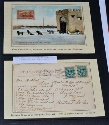 Lot 134 - Dog Sledges and Dog Teams. A binder housing singles, covers, cards and cinderella from across...