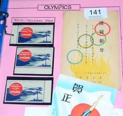 Lot 141 - Olympic Games. 1940 Collection with many scarcer items