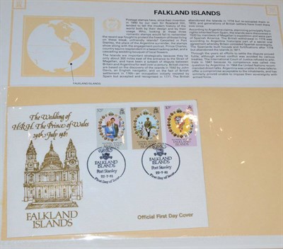 Lot 147 - Royalty. 1981 Royal Wedding in six dedicated albums. Also an album of commemorative covers