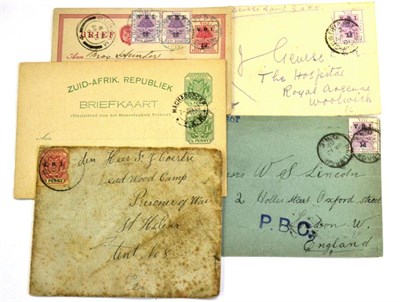 Lot 166 - Boer War. 1900 1/2d Postal Stationery V.R.I card from Pretoria (mounted infantry depot) to...