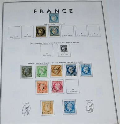 Lot 254 - France. A Ceres printed album housing mint and used collection 1849 to 1960 with used pages to...