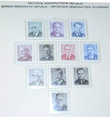 Lot 295 - Germany - East. A 1974 to 1980 mint (mostly u/m) and used collection in a printed Schaubek...