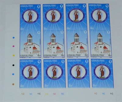 Lot 301 - Gibraltar. A range of unmounted QEII commemoratives and definitives, many in blocks or part sheets