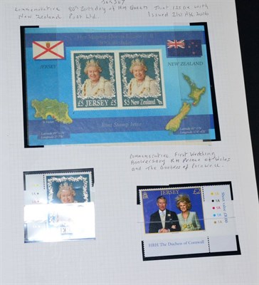 Lot 343 - Jersey. A 1964 to 2009 unmounted mint, near complete collection in three blue multi-ring...