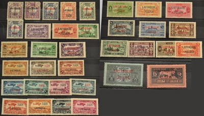 Lot 348 - Latakia. A 1931 to 1933 near complete fresh mint collection including Postage Dues
