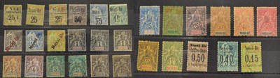 Lot 355 - Madagascar - Nossi Be. A range of mint and used 1889 to 1901 with better noted