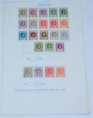 Lot 366 - Mauritius. A 1938 to 1950 mint and used collection on loose album pages