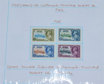 Lot 381 - Northern Rhodesia. A 1935 to 1949 mainly mint collection on loose album pages. Includes 1948 Silver