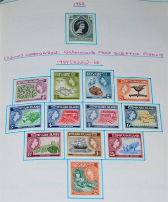 Lot 386 - Pitcairn Islands. A 1953 to 2013 near complete mint collection in a green spring back album.