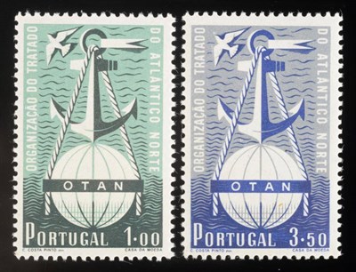 Lot 388 - Portugal. 1952 Third Anniversary of North Atlantic Treaty Organisation. Mint set