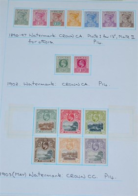 Lot 394 - St. Helena. An 1890 to 1949 mint collection on loose album pages. Noted 1908 and 1903 sets. 1912 to