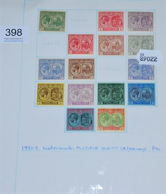 Lot 398 - St. Kitts Nevis. A 1921 to 1952 mint collection on loose album pages. Noted 1921 to 1929 high...