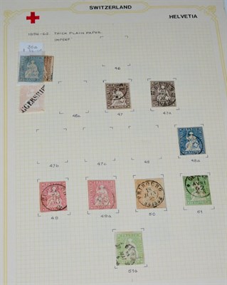 Lot 414 - Switzerland. An 1850 to 1959 mint and used collection in a green Favourite album. Better...