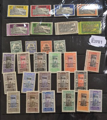 Lot 424 - Togo. A 1914 to 1947 fresh mint collection, plus occasional used. Noted October 1914 20pf and 30pf