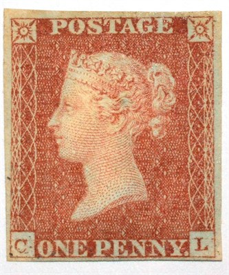 Lot 499 - Great Britain. 1841 1d Red C-L. Four margins. Fresh mint