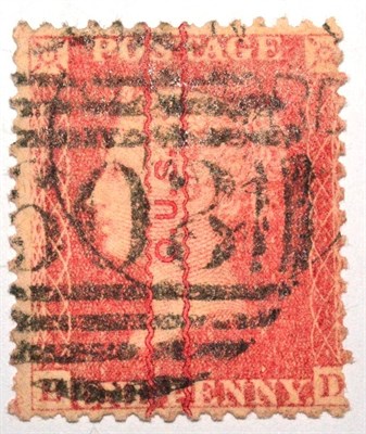 Lot 513 - Great Britain. 1856 to 1858 1d Red ?-D with overprint Oxford Union Society (reading upwards)....