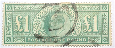 Lot 554 - Great Britain. 1902 to 1910 10s Ultramarine and £1 blue/green used