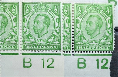 Lot 555 - Great Britain. 1911 to 1912 Downey Head, various shades, unmounted control pairs. Includes...