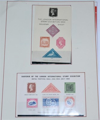 Lot 564 - Great Britain. Locals and souvenir sheets etc. A collection of Stamp Exhibition Souvenir sheets...