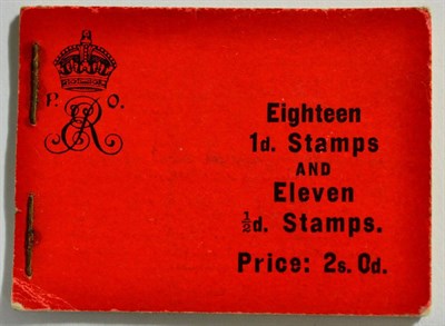 Lot 570 - Great Britain. June 1911 2s booklet. Only the three 1d panes intact. All with watermark...