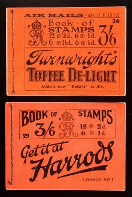 Lot 582 - Great Britain. January 1921 3s6d booklet, edition 34 ";Turnwrights Toffee De-Light";, part...