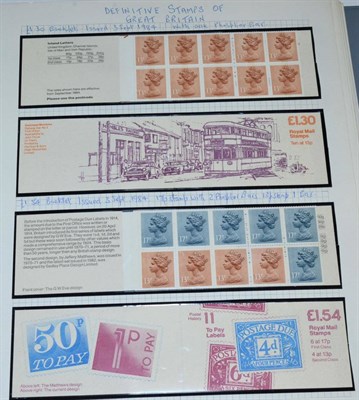 Lot 589 - Great Britain. A collection of QEII decimal booklets in three albums. Includes folded, window,...