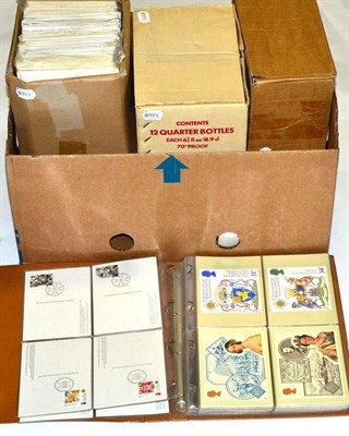 Lot 597 - Great Britain. A collection of both serviced and non-serviced PHQ cards in six small boxes. All...