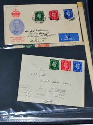 Lot 614 - Great Britain. Two black binders housing covers and entires from 1844 to 1964, various Queen...