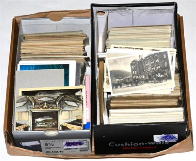 Lot 621 - Two Shoeboxes housing vintage to modern, including foreign, topographical, greetings etc