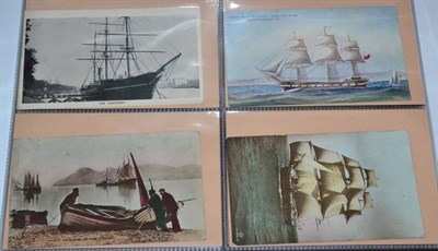 Lot 645 - Shipping. A collection of cards vintage to modern covering cruise ships, mail steamers, sailing...