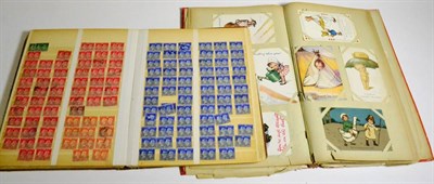 Lot 63 - A Large Carton housing all world in albums, stock books and loose. Also some postcard albums