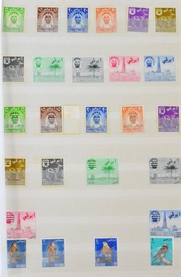 Lot 129 - Abu Dhabi to Anguilla, A mainly unmounted QEII collection to the late 1970s in a red Lighthouse...