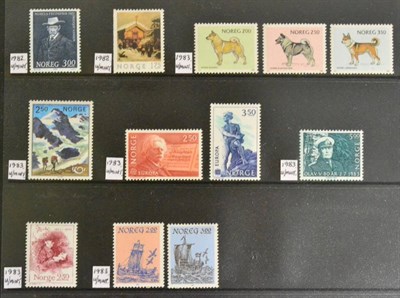 Lot 154 - Denmark and Norway mint and used, all periods to the mid 1990s in two binders. Includes sets,...