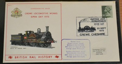 Lot 182 - Railways. A collection of travelling Post Office commemorative covers in three albums. A...