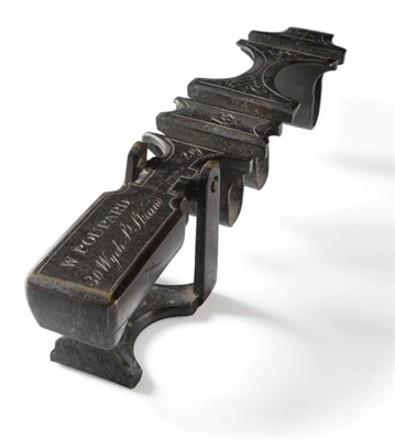 Lot 196 - W Poupard Postal Scales C1850 rocker balance type (2oz, 1oz and 1/2oz slots), constructed in...