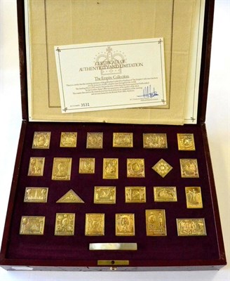 Lot 200 - The Empire Collection. A boxed display of gold plated solid silver replicas .925 of The Empire...