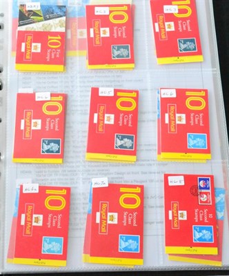 Lot 213 - Great Britain. A collection of 1989 to 1998 Second class booklets (panes of ten), 1989 to 2000...