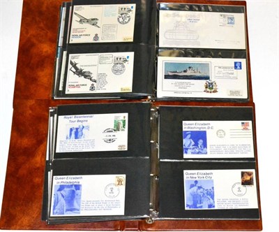 Lot 223 - Great Britain. Two boxes and a plastic container housing a collection of FDCs and commemorative...