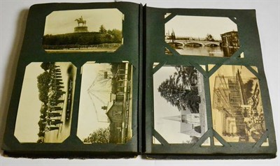 Lot 241 - Three Postcard Albums containing mostly vintage cards, including topographical, comic, social...