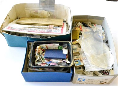 Lot 263 - Two Boxes housing a number of albums. Plus a small box of loose assorted stamps